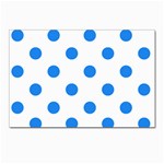 Polka Dots - Dodger Blue on White Postcard 4 x 6  (Pkg of 10)