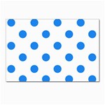 Polka Dots - Dodger Blue on White Postcards 5  x 7  (Pkg of 10)