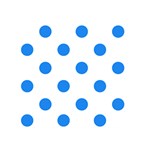 Polka Dots - Dodger Blue on White Greeting Card 5  x 7 