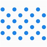 Polka Dots - Dodger Blue on White 5  x 7  Photo Cards