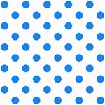 Polka Dots - Dodger Blue on White ScrapBook Page 8  x 8 
