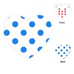 Polka Dots - Dodger Blue on White Playing Cards (Heart)