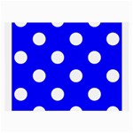 Polka Dots - White on Blue Large Glasses Cloth