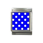 Polka Dots - White on Blue Italian Charm (13mm)