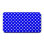 Polka Dots - White on Blue Medium Bar Mat