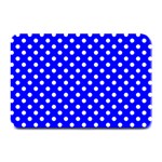 Polka Dots - White on Blue Plate Mat