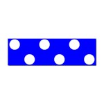 Polka Dots - White on Blue Sticker (Bumper)