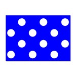 Polka Dots - White on Blue Sticker A4 (100 pack)