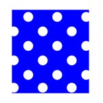 Polka Dots - White on Blue Greeting Card 4.5  x 6 