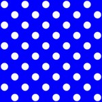 Polka Dots - White on Blue ScrapBook Page 8  x 8 