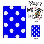 Polka Dots - White on Blue Multi-purpose Cards (Rectangle)