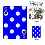 Polka Dots - White on Blue Playing Cards 54 Designs