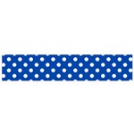 Polka Dots - White on Cobalt Blue Flano Scarf (Small)