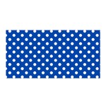 Polka Dots - White on Cobalt Blue Satin Wrap