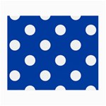 Polka Dots - White on Cobalt Blue Small Glasses Cloth