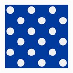 Polka Dots - White on Cobalt Blue Medium Glasses Cloth