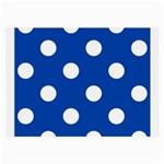 Polka Dots - White on Cobalt Blue Large Glasses Cloth