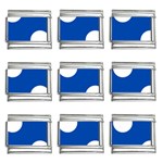 Polka Dots - White on Cobalt Blue 9mm Italian Charm (9 pack)