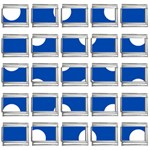 Polka Dots - White on Cobalt Blue 9mm Italian Charm (25 pack)