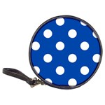 Polka Dots - White on Cobalt Blue Classic 20-CD Wallet