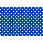 Polka Dots - White on Cobalt Blue Collage 12  x 18 