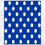 Polka Dots - White on Cobalt Blue Canvas 8  x 10 