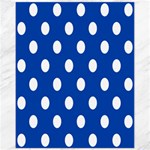 Polka Dots - White on Cobalt Blue Canvas 11  x 14 