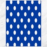 Polka Dots - White on Cobalt Blue Canvas 12  x 16 
