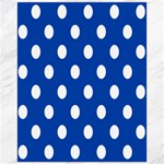 Polka Dots - White on Cobalt Blue Canvas 16  x 20 