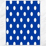 Polka Dots - White on Cobalt Blue Canvas 18  x 24 