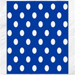 Polka Dots - White on Cobalt Blue Canvas 20  x 24 