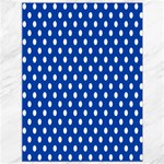 Polka Dots - White on Cobalt Blue Canvas 36  x 48 