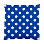 Polka Dots - White on Cobalt Blue Standard Cushion Case (One Side)