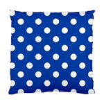 Polka Dots - White on Cobalt Blue Standard Cushion Case (One Side)