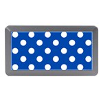 Polka Dots - White on Cobalt Blue Memory Card Reader (Mini)