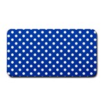 Polka Dots - White on Cobalt Blue Medium Bar Mat