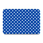 Polka Dots - White on Cobalt Blue Plate Mat