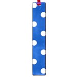 Polka Dots - White on Cobalt Blue Large Book Mark