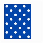 Polka Dots - White on Cobalt Blue Small Garden Flag (Two Sides)
