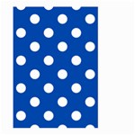 Polka Dots - White on Cobalt Blue Large Garden Flag (Two Sides)