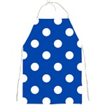 Polka Dots - White on Cobalt Blue Full Print Apron