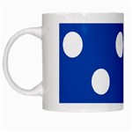 Polka Dots - White on Cobalt Blue White Mug
