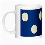 Polka Dots - White on Cobalt Blue Night Luminous Mug