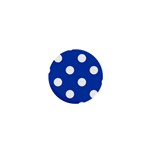 Polka Dots - White on Cobalt Blue 1  Mini Magnet