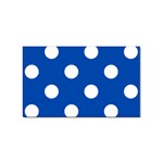 Polka Dots - White on Cobalt Blue Sticker Rectangular (100 pack)