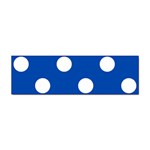 Polka Dots - White on Cobalt Blue Sticker Bumper (10 pack)