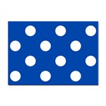 Polka Dots - White on Cobalt Blue Sticker A4 (10 pack)