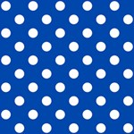 Polka Dots - White on Cobalt Blue ScrapBook Page 12  x 12 