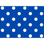 Polka Dots - White on Cobalt Blue Birthday Cake 3D Greeting Card (7x5)