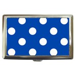 Polka Dots - White on Cobalt Blue Cigarette Money Case